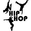 Wall decals music - Wall decal Silhouette Dancers Hip Hop - ambiance-sticker.com