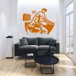 Wall decals music - Wall sticker silhouette muscled DJ - ambiance-sticker.com