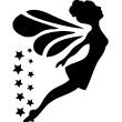 Wall decals for kids - Silhouette fairy wall decal - ambiance-sticker.com