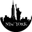 New York wall decals - Wall decal Silhouette New York - ambiance-sticker.com