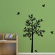 Animals wall decals - Silhouette birds around a tree Wall decal - ambiance-sticker.com