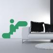 Wall decals design - Wall decal Silhouette on an escalator - ambiance-sticker.com