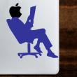 PC and MAC Laptop Skins - Skin Silhouette on an office chair - ambiance-sticker.com