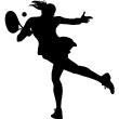 Figures wall decals - Wall decal Silhouette tennis player - ambiance-sticker.com