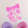 Wall decals for kids - Silhouette Tiger fours wall decal - ambiance-sticker.com