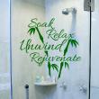 Bathroom wall decals - Wall decal Soak Relax Unwind Rejuvenate - ambiance-sticker.com