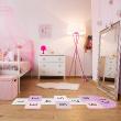 Wall decal child non-slip floor - Wall decal  non-slip floor hopscotch girly - ambiance-sticker.com
