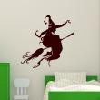 Wall decals for kids - Sticker witch on her broom - ambiance-sticker.com