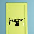 Wall decals for doors - Wall decal door hanging female underwear - ambiance-sticker.com