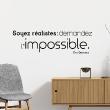 Wall decals with quotes - Wall decal Soyez réalistes : demandez l'impossible - Che Gevara - ambiance-sticker.com