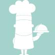 Wall decals whiteboards - Wall decal Chef Caricature - ambiance-sticker.com