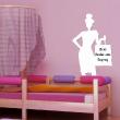 Wall decals whiteboards - Wall decal Lady doing shopping - ambiance-sticker.com