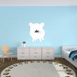 Wall decals whiteboards - Wall decal Silhouette little pig - ambiance-sticker.com
