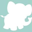 Wall decals whiteboards - Wall decal Silhouette little elephant - ambiance-sticker.com