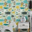 Wall decal children's room  tapestry Wall decal children's room  tapestry tropical animals - ambiance-sticker.com