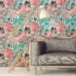 wall decal tropical tapestry - Wall decal tropical tapestry Nueva - ambiance-sticker.com