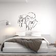 Love and hearts wall decals - Wall sticker decal tender kiss - ambiance-sticker.com