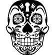 Wall decal Death's-head decorated - ambiance-sticker.com