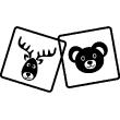 Wall decals for kids - Animal heads on frames wall decal - ambiance-sticker.com