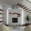 Wall decals with quotes - Wall decal You talkin to me? - ambiance-sticker.com
