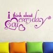 Love  wall decals - Wall decal Think about you every day - ambiance-sticker.com