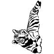 Lying tiger wall decal - ambiance-sticker.com