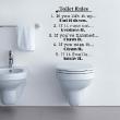 WC wall decals - Wall decal Wall decal Toilet Rules - ambiance-sticker.com
