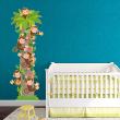 Wall decals for kids - Wall decal child height 6 funny monkeys - ambiance-sticker.com