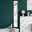 Wall decals child measuring board - Wall sticker child height hearts in space - ambiance-sticker.com