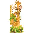 Wall decals for kids - Wall decal child height giraffe, monkey and little tiger - ambiance-sticker.com
