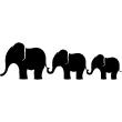 Animals wall decals - Three elephants in a row Wall decal - ambiance-sticker.com
