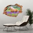 Wall decals landscape - Wall decal Landscape The horse in the meadow - ambiance-sticker.com