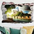 Wall decals landscape - Wall decal Landscape Notre dame at the edge of the Seine - ambiance-sticker.com
