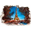 Wall decals landscape - Wall decal Landscape Eiffel tower in autumn - ambiance-sticker.com