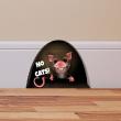 Wall decals landscape - Wall decal Landscape Mouse hole no cats! - ambiance-sticker.com