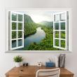 Wall decals landscape - Wall decal landscape view of the amazon jungle - ambiance-sticker.com