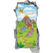 Wall decals landscape - Wall decal landscape view of dinosaur universe - ambiance-sticker.com