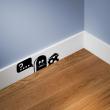 Wall decals for kids - Mouse hole and cheese wall decal - ambiance-sticker.com
