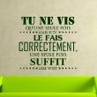 Wall decals with quotes - Wall decal Tu ne vis qu'une seule fois - Mae W.est - ambiance-sticker.com