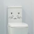 WC wall decals - Wall decal A cat who smiles - ambiance-sticker.com