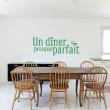 Wall decals for the kitchen - Wall decal Un dîner presque parfait - ambiance-sticker.com