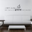 Wall decals with quotes - Wall decal Un petit chez soi vaut...​ - ambiance-sticker.com