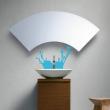 Bathroom wall decals - Wall decal Artistic wave - ambiance-sticker.com