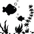 Bathroom wall decals - Wall decal Underwater life - ambiance-sticker.com