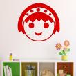Wall decals for kids - Face of a little girl with headband wall decal - ambiance-sticker.com