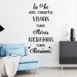 Wall decals with quotes - Wall decal Vivons nos rêves decoration - ambiance-sticker.com