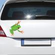 Car wall decals - Car green frog wall sticker - ambiance-sticker.com