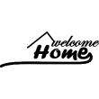 Wall decals design - Wall decal Welcome home with roof - ambiance-sticker.com
