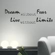 Wall decals with quotes - Wall decal Without fear - ambiance-sticker.com