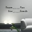 Wall decals with quotes - Wall decal Without fear - ambiance-sticker.com